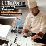 Folding Manual Dough Sheeter with Adjustable Thickness