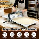 Folding Manual Dough Sheeter with Adjustable Thickness