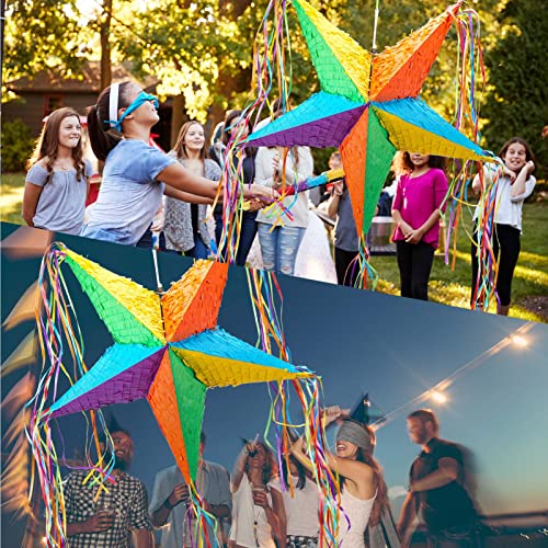 Rainbow Star Piñata for Parties and Celebrations