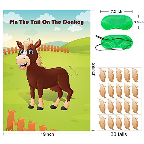 Pin the Tail on the Donkey Party Game Set