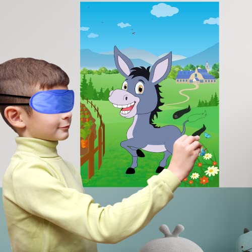 Pin the Tail on the Donkey Game for Kids