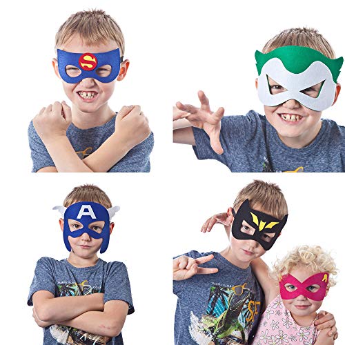 33 Pack Superhero Masks for Kids Birthday Party Favors