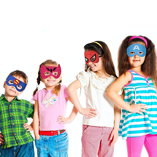 33 Pack Superhero Masks for Kids Birthday Party Favors