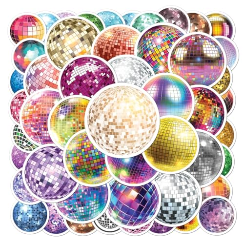 70s 80s Disco Ball Sticker Pack for Teens