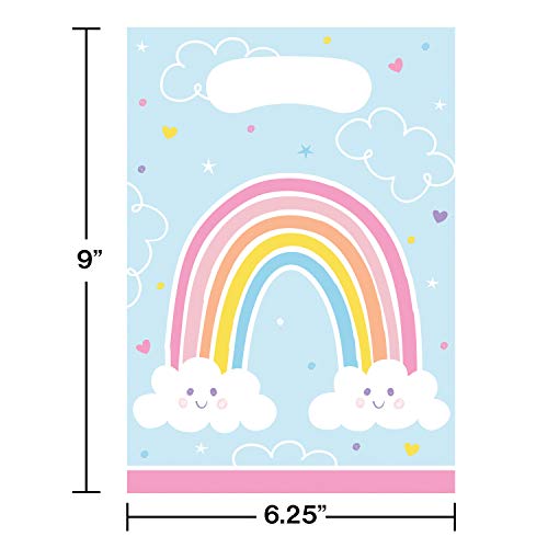 Rainbow Party Favor Bags, 8 ct, 6.25" x 9