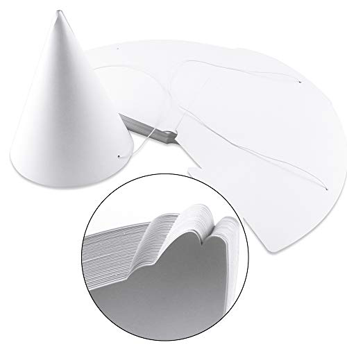 40 White Party Hats for Kids and Adults