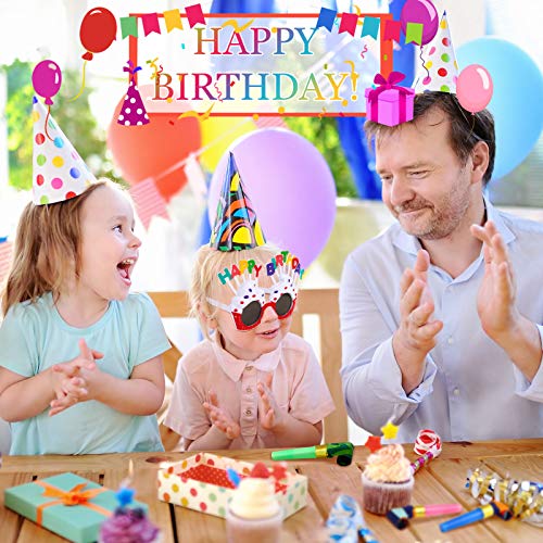 Classic Birthday Party Set with Hats, Banner, Glasses