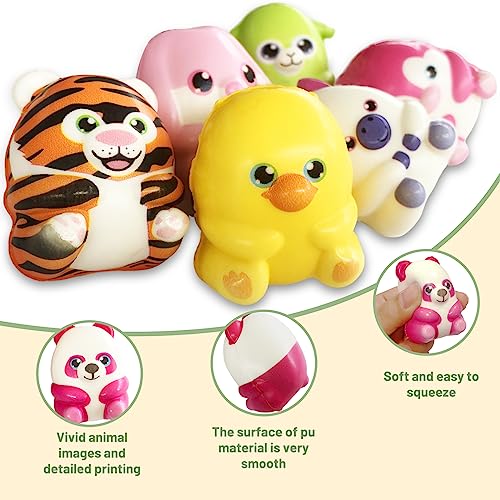 24 Pcs Soft Kawaii Animal Squishy Party Favors