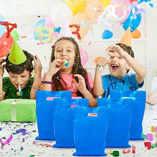 Sturdy Blue Plastic Gift Bags for Party Candy