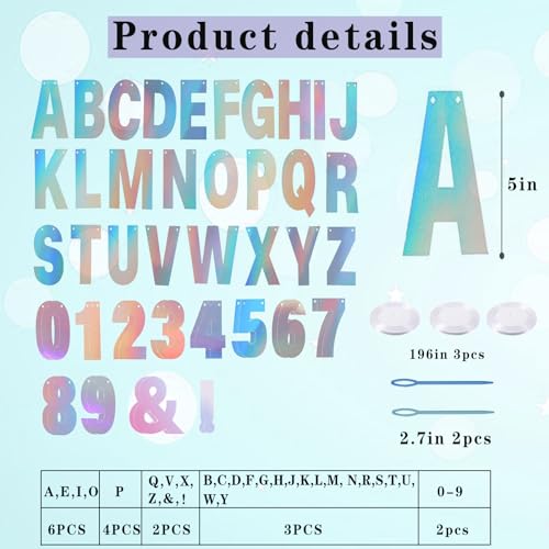 Customizable Glitter Party Banner Kit: 116 Pcs