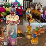 Colorful Pom Pom Cone Party Hats Set