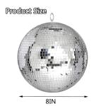 8-Inch Silver Hanging Mirror Disco Ball