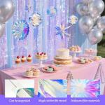 Iridescent Party Decorations with Honeycomb Ball Garlands