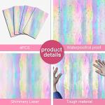4 Pack Iridescent Disposable Tablecloths for Parties