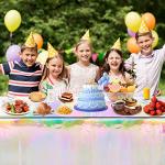 4 Pack Iridescent Disposable Tablecloths for Parties