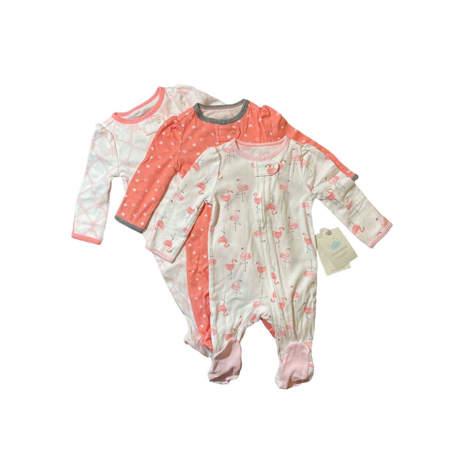 Flamingo Zip-Up Sleep N' Play for Baby Girls