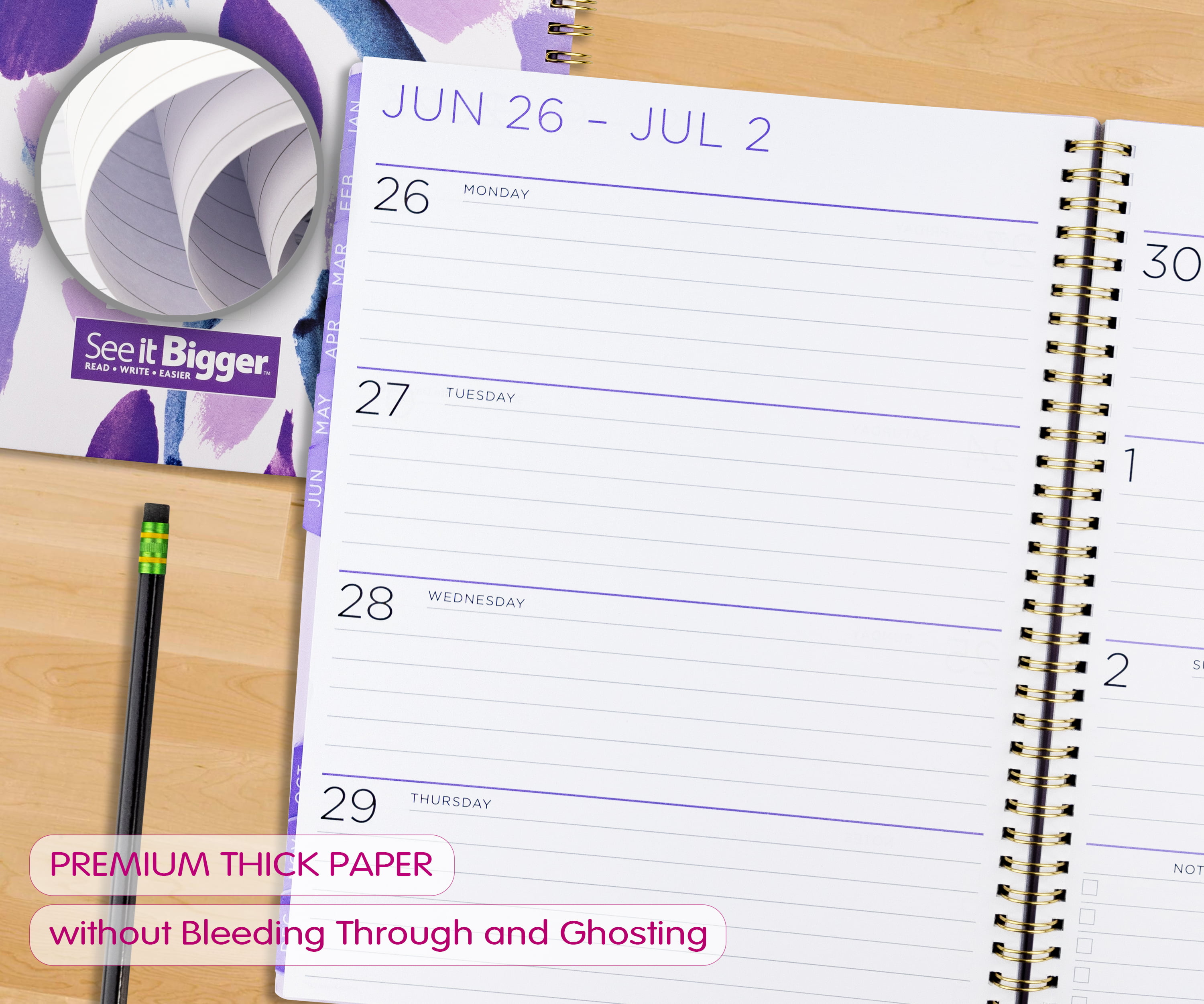 2023-2024 Monthly/Weekly Planner (Purple)