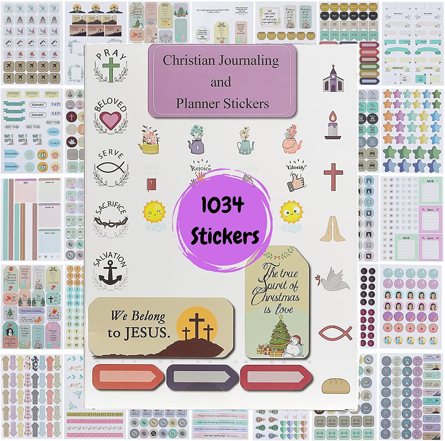 Christian Planner Stickers - 1034 Pieces