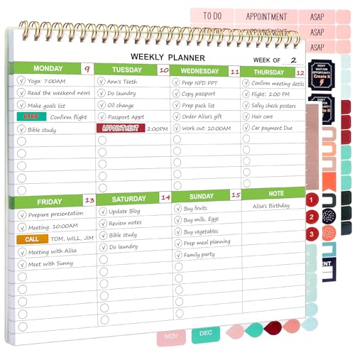 2023 Weekly Scheduler and Checklist Notepad