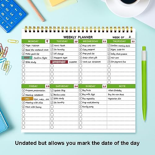 2023 Weekly Scheduler and Checklist Notepad