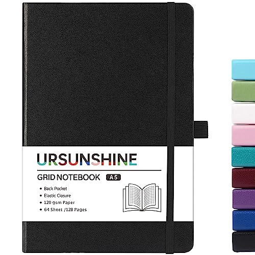 Graph Grid Hardcover Journal with Accessories - Black