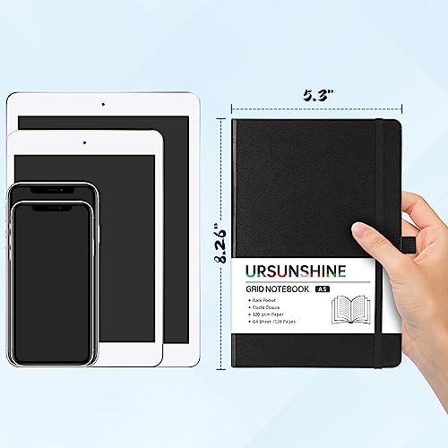 Graph Grid Hardcover Journal with Accessories - Black