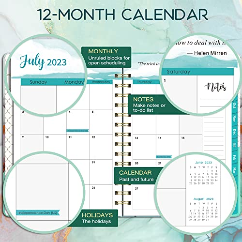 Academic Planner 2023-2024 with Tabs - Green