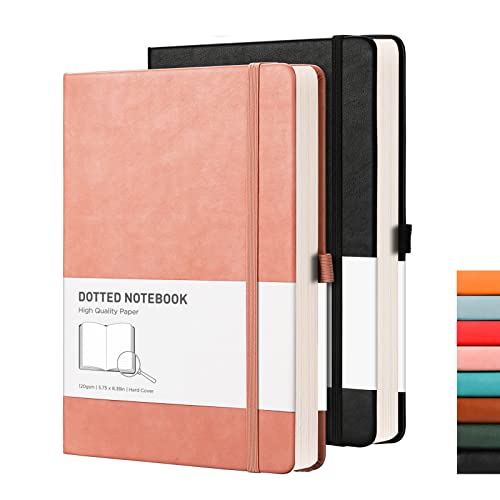 2 Pack Dotted Bullet Journals with Thick Paper