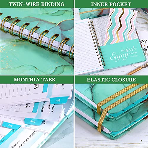 Academic Planner 2023-2024 with Tabs - Green