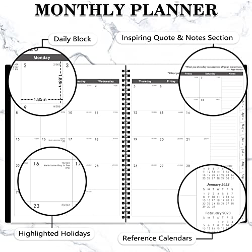 3-Year Monthly Planner with Tabs and Pockets