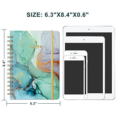 Academic Planner 2023-2024 with Tabs - Green