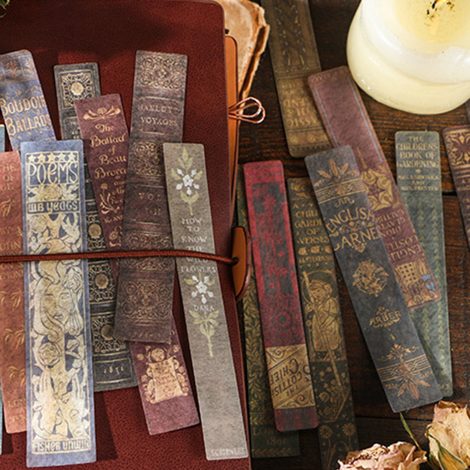 Vintage Library Decal Stickers for Journaling