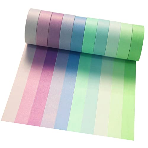 Rainbow Washi Tape Set for Journaling and Crafts