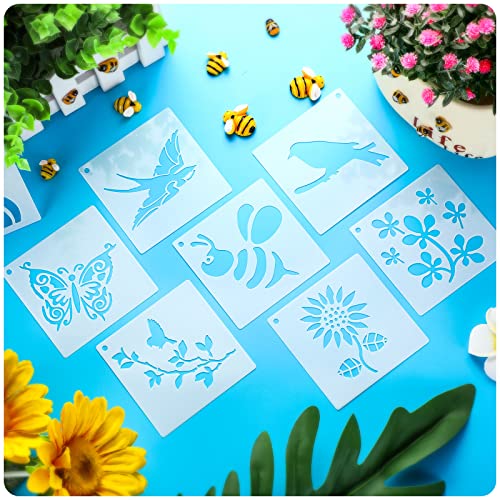 Reusable Flowering Plant Stencils for DIY Home Decor