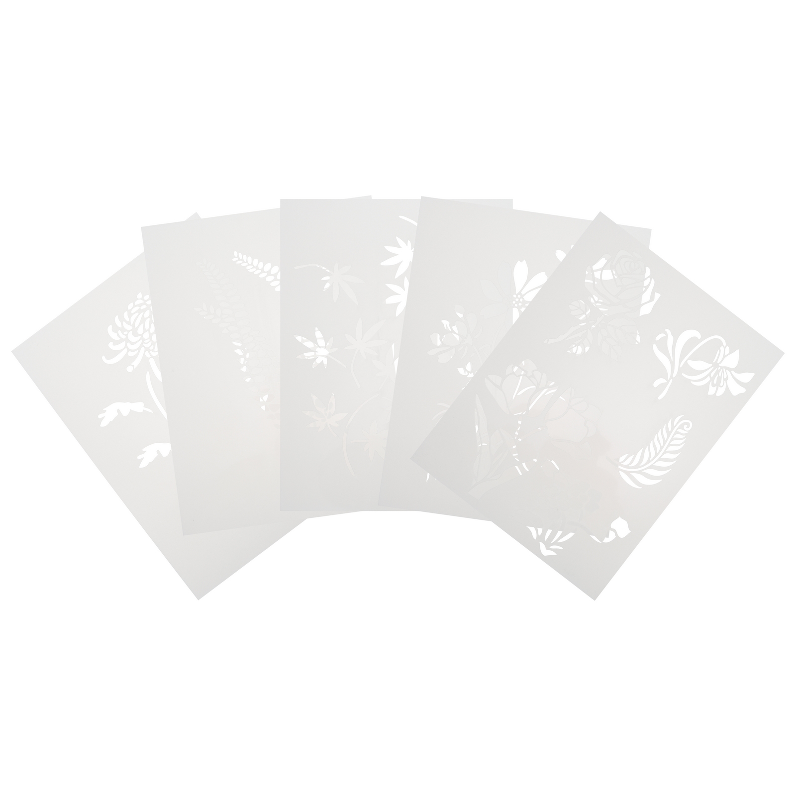 DIY Leaf Flower Plant Stencils - Set of 5