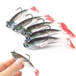 WUWYOUWL 5-Piece Soft Bait Fishing Lure Set