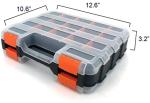 Double-Sided Tool Storage Box with 34 Compartments