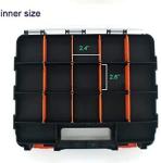 Double-Sided Tool Storage Box with 34 Compartments