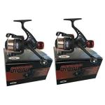 CKR30 Black Fishing Reels with 6LB Line - 2 Pack