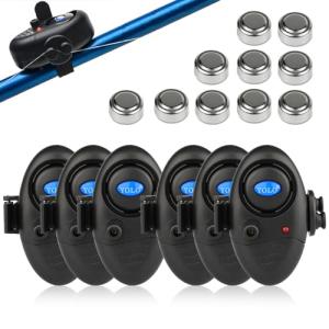 Adjustable Fishing Bite Alarm with 10 Batteries