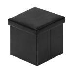 Versatile Black Foldable Storage Ottoman for Kids