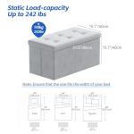 Folding Footstool Ottoman for Fishing Gear Storage