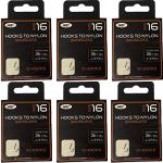 NGT Size 16 Barbless Hooks To Nylon 60 Pack
