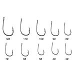 100pcs Barbless Curved Wide Gape Carp Hooks