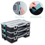 Navaris Stackable Storage Box with Adjustable Dividers