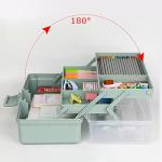 Stackable 3-Layer Storage Box for Fishing Tackle