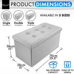 Foldable Storage Seat and Toy Box - Light Grey