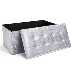 Large Faux Leather Storage Ottoman Bench Seat