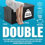 Folding Faux Leather Storage Ottoman Bench Stool