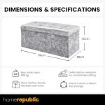 Large Faux Leather Storage Ottoman Bench Seat